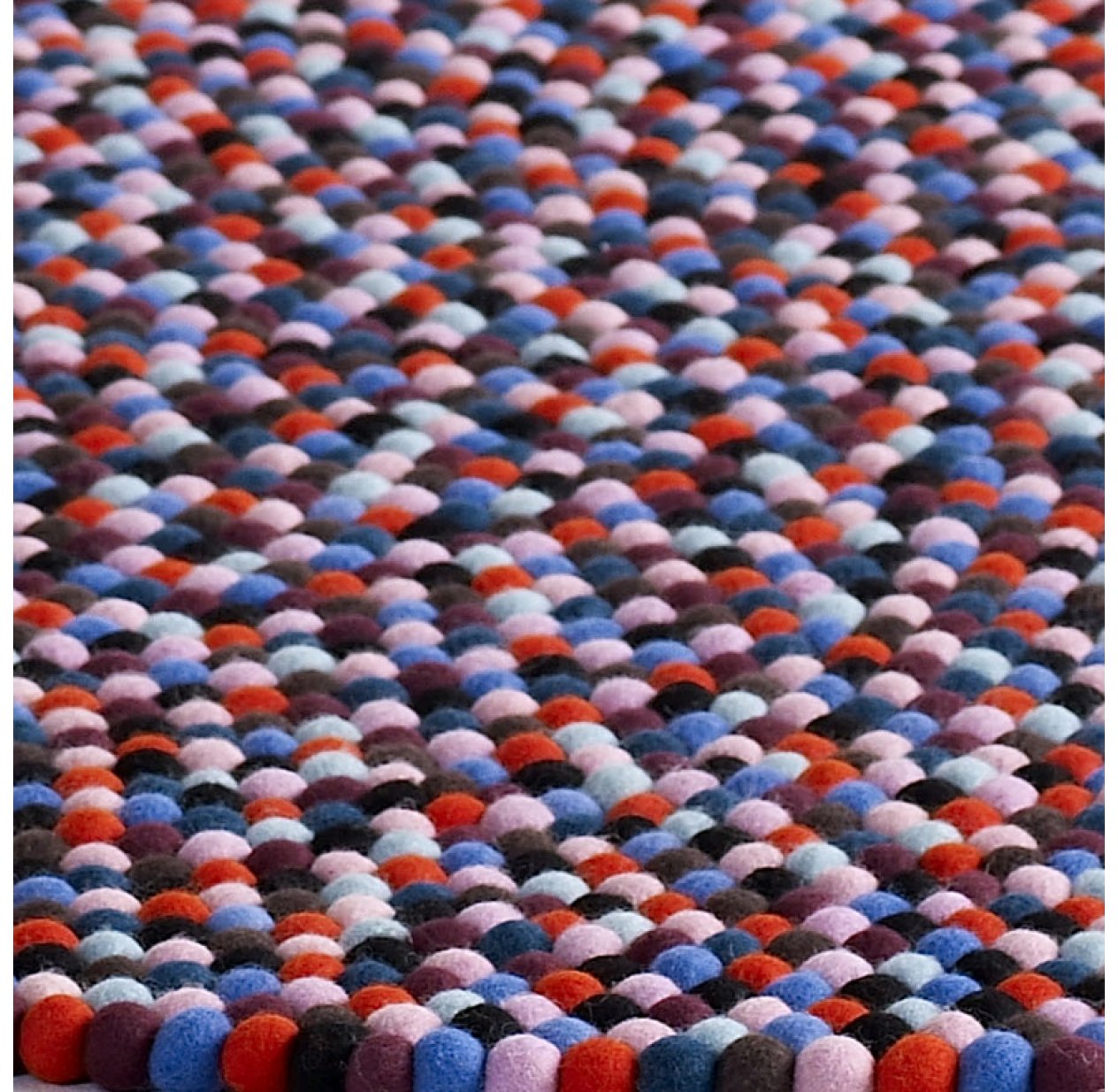 Tapis Pinocchio - corail/noir